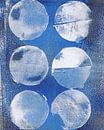 Moderne abstrakte minimalistische Kunst in Blau, Weiß, Braun, Rost von Dina Dankers Miniaturansicht