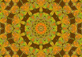Rosetta in Yellow (Mandala in Oker) van Caroline Lichthart