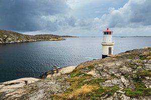 Leuchtturm in Mollösund in Schweden