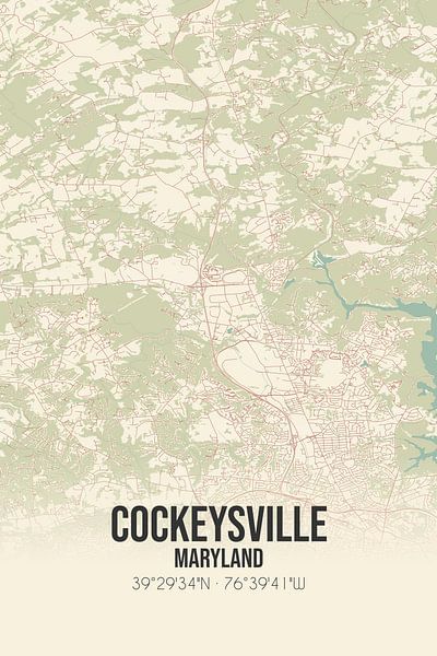 Vintage map of Cockeysville (Maryland), USA. by Prints of Place