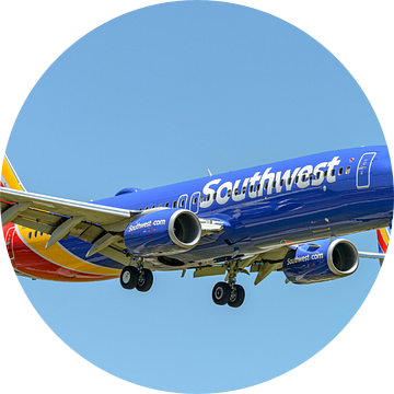 Landende Southwest Airlines Boeing 737. van Jaap van den Berg