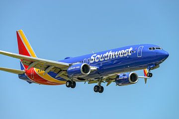 Landung einer Boeing 737 der Southwest Airlines. von Jaap van den Berg