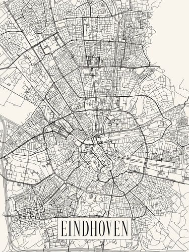 Stadtplan Eindhoven - Stadt - Light Version - Karte
