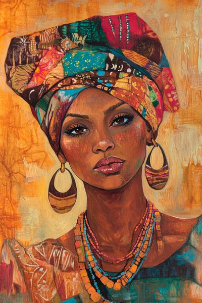 Strong woman in vibrant fashion by Poster Art Shop