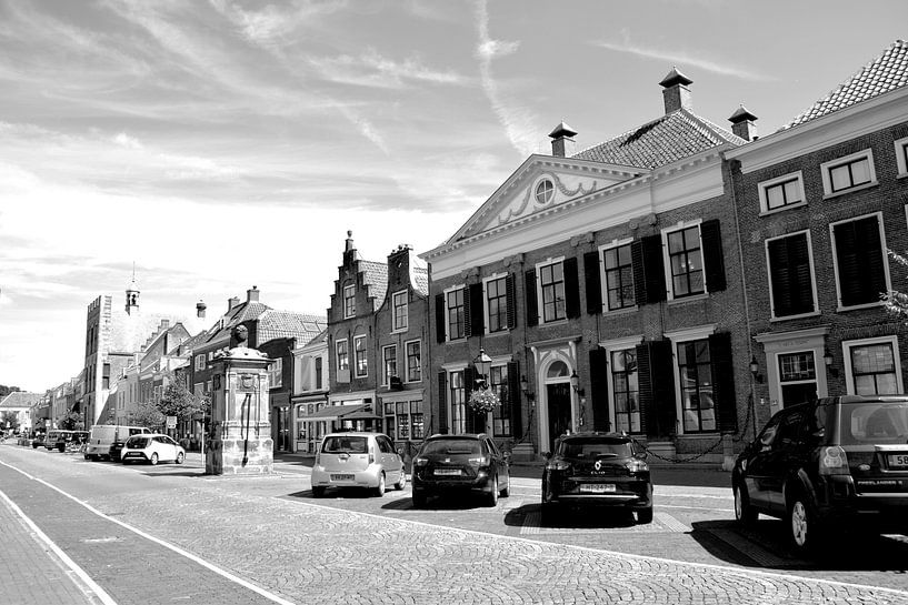 Vianen Utrecht centre-ville Noir et blanc sur Hendrik-Jan Kornelis