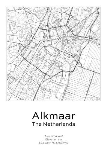 Plan de ville - Pays-Bas - Alkmaar