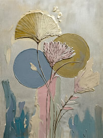 Minimalistisch-botanisch: Ginkgo-Biloba-Blätter in Pastellfarben von Studio Pieternel