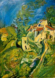 Landschaft (Haus mit Garten), Chaim Soutine