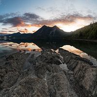 Zonsondergang bij Walchensee