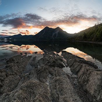 Zonsondergang bij Walchensee