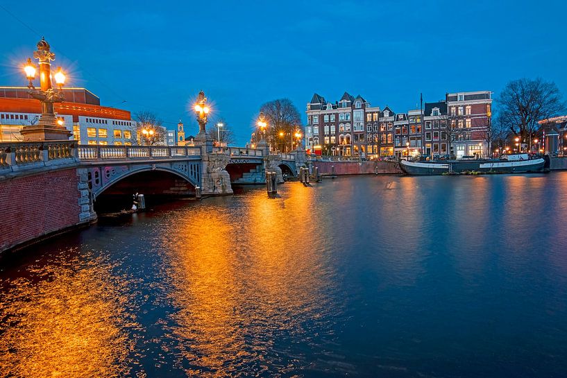 The Blauwbrug at the Amstel in Amsterdam by Eye on You
