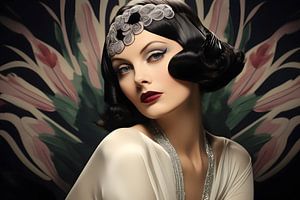 Femme Fatale im Art Deco Stil
