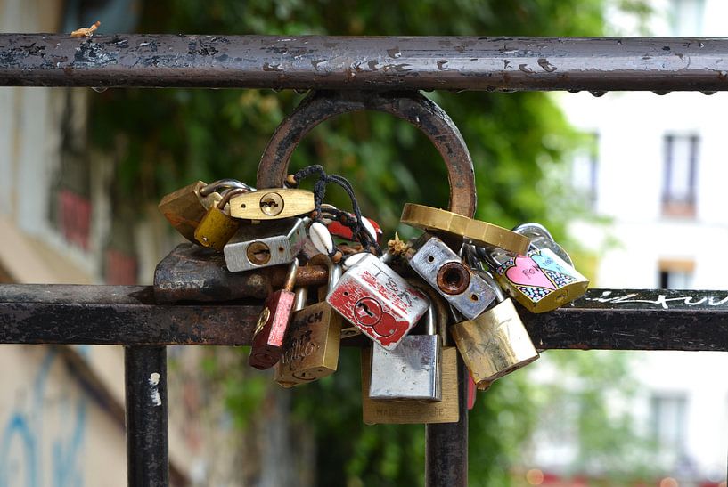 love locks in Paris by Henriette Tischler van Sleen
