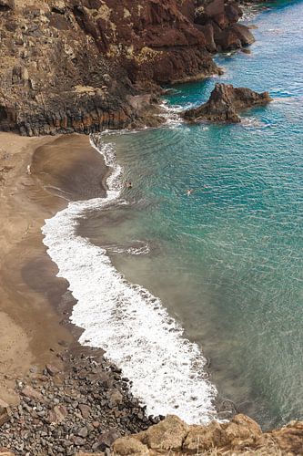 Natural beach Prainha on Madeira