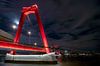Willemsbrug Rotterdam by night van Karl Smits thumbnail