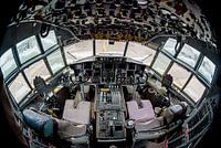 Fisheye view cockpit C-130