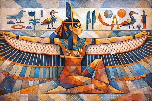 Gemälde der ägyptischen Göttin Ma'at. von Johannes