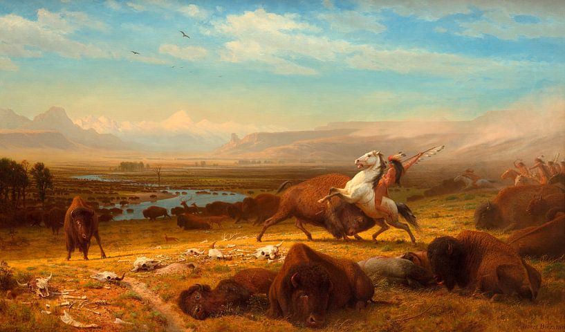 The Last of the Buffalo, Albert Bierstadt by Masterful Masters