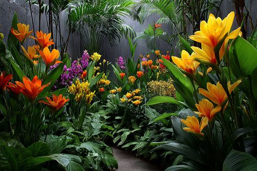 exotische bloemen in het regenwoud