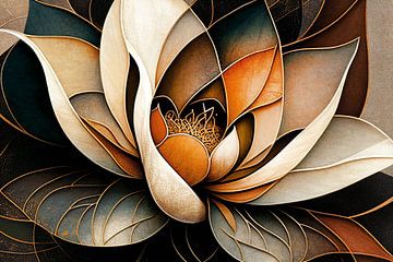 Lotus Abstract van Jacky