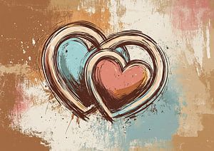 Liebe in abstraktem Ausdruck