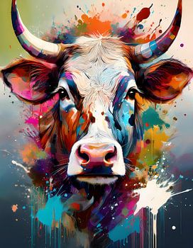 De abstracte schoonheid van een koe