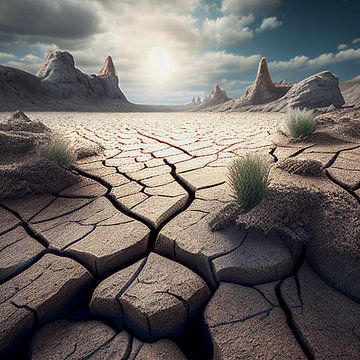 droge gebarsten aarde klimaatverandering illustratie van Animaflora PicsStock