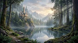 Ethereal Lakeside Castle by Markus Gann