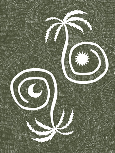 Tropical Sun Moon Palms