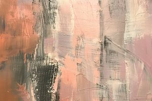 Zacht Roze met Grijs | Abstracte Kleurenstudie