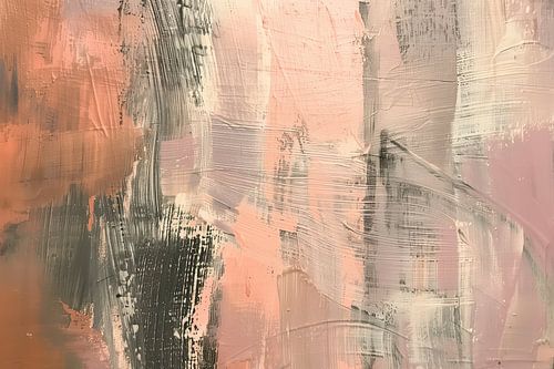 Zacht Roze met Grijs | Abstracte Kleurenstudie
