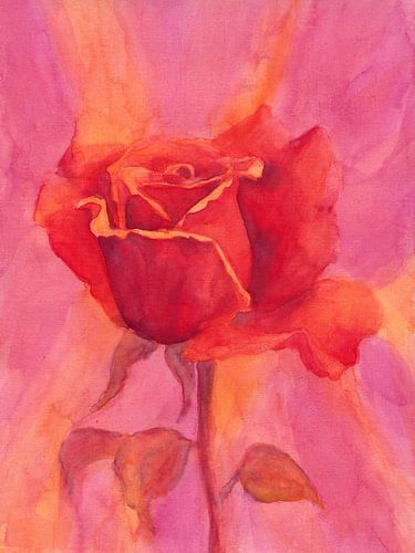 Rose rouge triptyque partie un