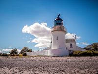 Vuurtoren, lighthouse at Loch Leven, Schotland