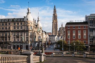 Uitzicht Suikerrui en Onze-Lieve-Vrouwekathedraal Antwerpen