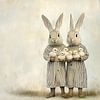 The Easter bunny couple by Heike Hultsch