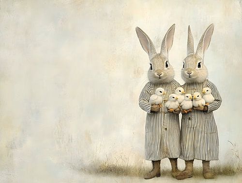 The Easter bunny couple