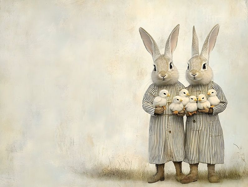 Le couple de lapins de Pâques par Heike Hultsch