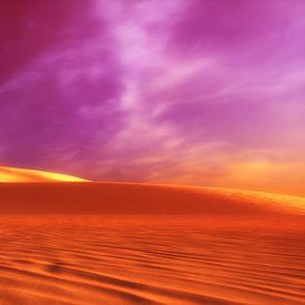 un paysage coloré du désert (rendu 3d) sur Rainer Zapka