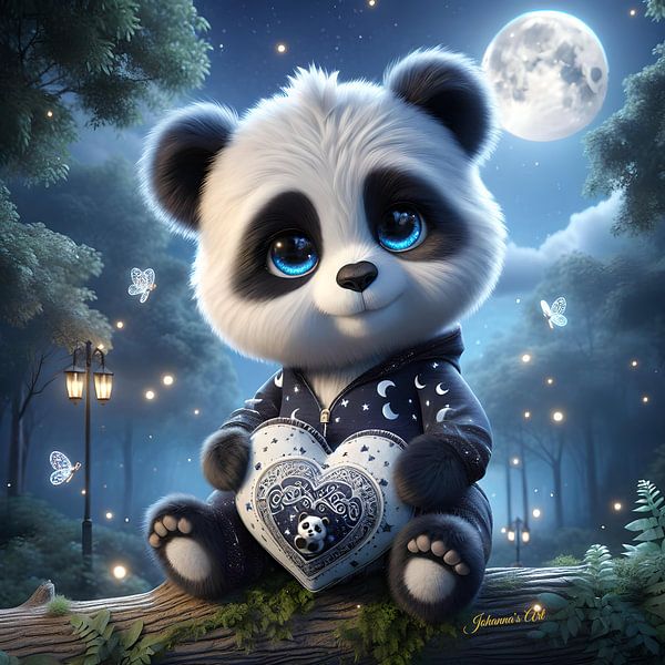 Liebenswerter Pandabär 1 von Johannas Art Creations