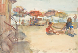 Figuren an einem sonnigen Strand, Isaac Israels