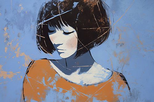 Frauenporträt | Blaue Stimmung Echo