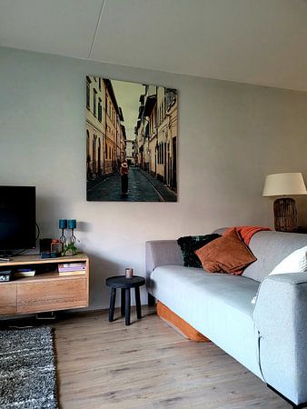 Straßenszene in den Vorstädten von Florenz