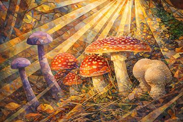 Pilze im Picasso-Stil