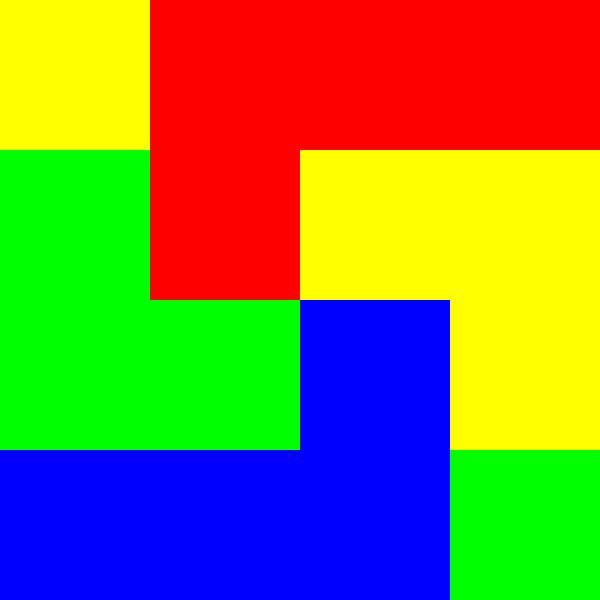 4x4 in 16 | Morphing | Spiraal met L | V=030-01 | P #01 van Gerhard Haberern