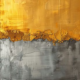 Modern abstract in yellow and grey