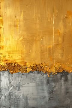 Modern abstract in geel en grijs van Studio Allee