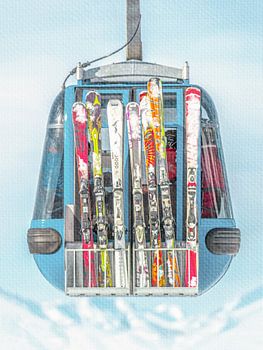 Bunter Skilift