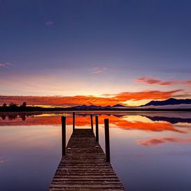 Gigantic sunrise on the Staffelsee by Teresa Bauer