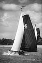 Skûtsje von Leeuwarden klassisches friesisches Segeln Tjalk Schiff von Sjoerd van der Wal Fotografie Miniaturansicht