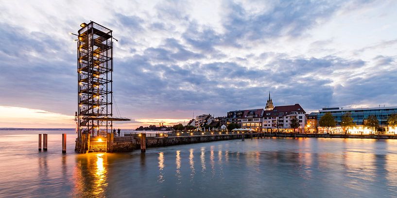 Cityscape of Friedrichshafen at Lake Constance. by Werner Dieterich